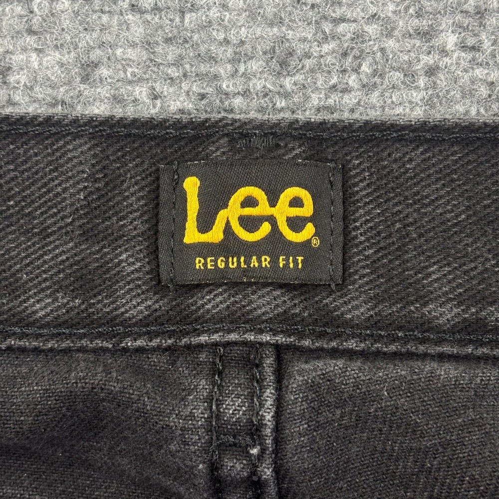 Lee Regular Fit Jeans 34W x 30L Black Straight Leg 100% Cotton Denim Men's - Picture 3 of 8
